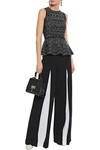 ROLAND MOURET BAXTOR STRETCH-KNIT PEPLUM TOP,3074457345620531122