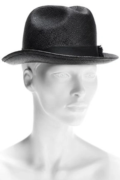 Sensi Studio Toquilla Straw Panama Hat In Black