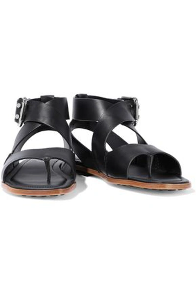 Tod's Woman Leather Sandals Black