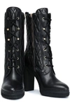 Tod's Quilted Leather Boots In Black