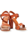 TOD'S TOD'S WOMAN LEATHER PLATFORM SANDALS CORAL,3074457345620469972