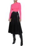 VALENTINO CRYSTAL-EMBELLISHED WOOL-FELT MIDI WRAP SKIRT,3074457345620718290