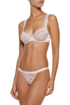 STELLA MCCARTNEY CLARA WHISPERING LACE AND SATIN UNDERWIRED BRA,3074457345620084757