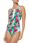 TART COLLECTIONS TART COLLECTIONS WOMAN HADLEY CUTOUT FLORAL-PRINT SWIMSUIT JADE,3074457345619839299