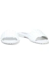 TOD'S STUDDED QUILTED PATENT-LEATHER SLIDES,3074457345625744649