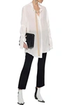 ANN DEMEULEMEESTER ANN DEMEULEMEESTER WOMAN RUCHED BOW-DETAILED VOILE SHIRT OFF-WHITE,3074457345620677220