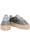 MANEBI CANYON PEBBLED-LEATHER ESPADRILLE SNEAKERS,3074457345620407978