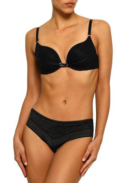 Wolford Woman Delilah Embellished Lace Underwired Push-up Bra Black