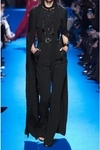 ELIE SAAB ELIE SAAB WOMAN EMBELLISHED LACE-PANELED CREPE JUMPSUIT BLACK,3074457345618168206