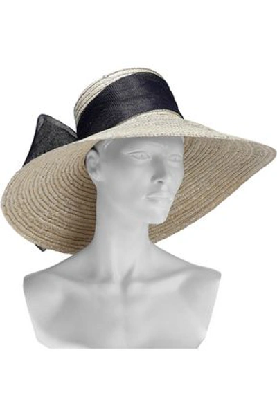 Eugenia Kim Woman Mirabel Bow-embellished Straw Sunhat Off-white