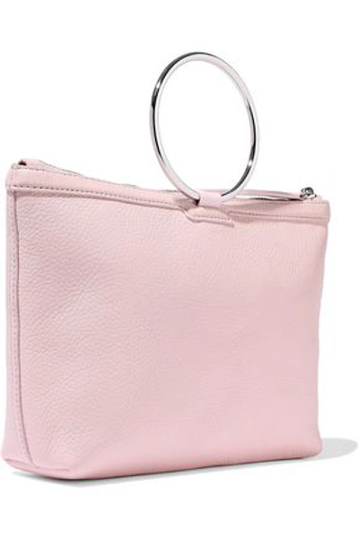 Kara Woman Pebbled-leather Clutch Baby Pink