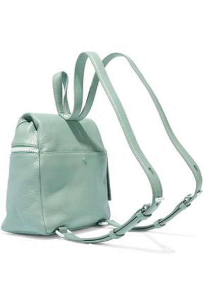 KARA Light Gray Pebbled Leather Zip Small Backpack KARA Small Pebbled Leather Backpack | Garmentory main image 3