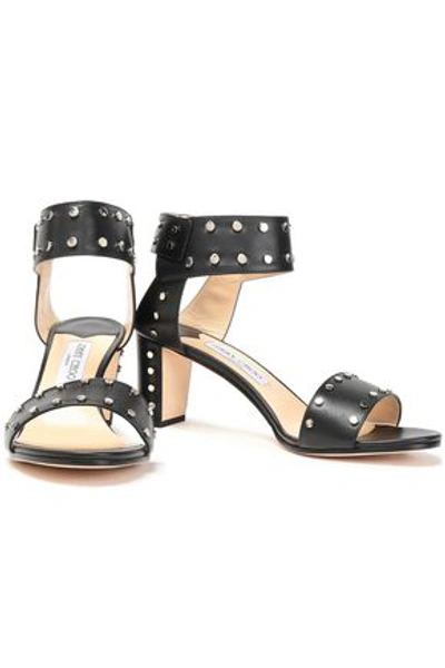 Jimmy Choo Veto 65 Studded Leather Sandals In Black