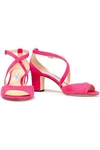 JIMMY CHOO CARRIE 65 SUEDE SANDALS,3074457345620656223