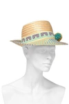 YOSUZI BIDIKA EMBELLISHED STRAW SUNHAT,3074457345620150281