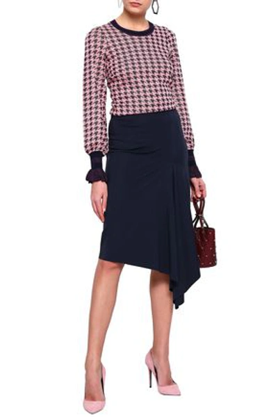 Baum Und Pferdgarten Woman Metallic Houndstooth-jacquard Top Pink