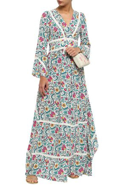 Ba&sh Woman Heren Floral-print Voile Maxi Dress Ecru
