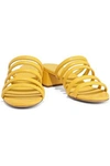 MANSUR GAVRIEL MANSUR GAVRIEL WOMAN METALLIC LEATHER MULES YELLOW,3074457345619750688