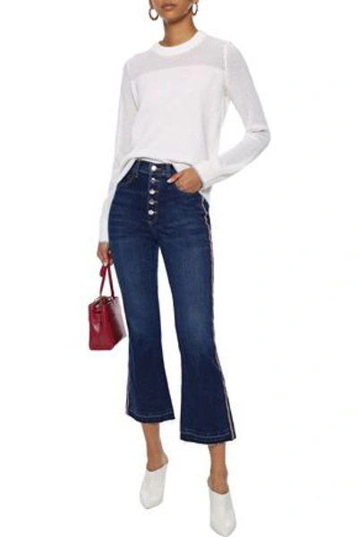 Veronica Beard Woman Carolyn Cropped High-rise Bootcut Jeans Mid Denim