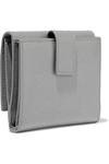 SMYTHSON SMYTHSON WOMAN GROSVENOR TEXTURED-LEATHER WALLET grey,3074457345620539550