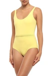 ERES CLOSE UP BLURRY BRAID-TRIMMED SWIMSUIT,3074457345620937220