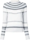 ADAM LIPPES INTARSIA KNIT JUMPER