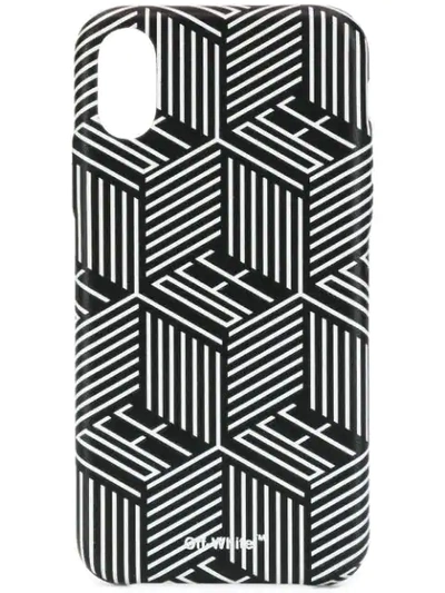 OFF-WHITE GRAPHIC LOGO PRINTED IPHONE X CASE