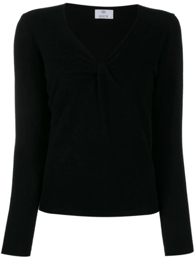 Allude V-neck Sweater In Black