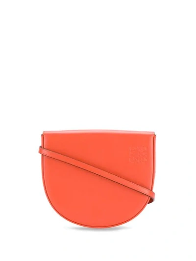 Loewe Heel Mini Leather Necklace Bag In Red