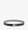 Mcm Claus Flat M Reversible Belt In Visetos In Black | Black