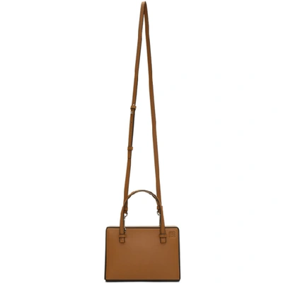 Loewe Small Top Handle Leather Postal Bag In Brown