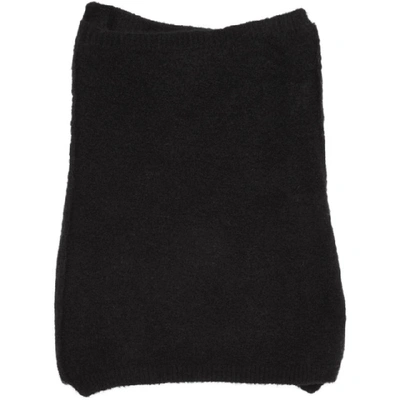 Isabel Benenato Black Merino And Yak Knit Snood In Black 01