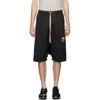 RICK OWENS DRKSHDW RICK OWENS DRKSHDW BLACK PODS SHORTS