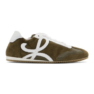 Loewe Suede And Leather Trainers In 4166 Khgree