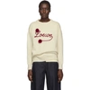 LOEWE LOEWE WHITE POM POM CREWNECK SWEATER