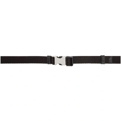 Prada Silver-tone Buckle Belt In Black