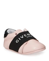 GIVENCHY LOGO BAND LEATHER CRIB SNEAKERS, BABY,PROD223730571