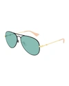 GUCCI MEN'S TWO-TONE METAL AVIATOR SUNGLASSES,PROD221880198