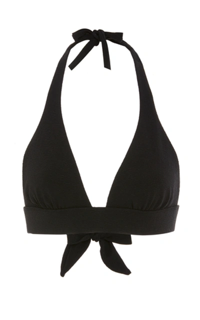 Tropic Of C Onda Halter Bikini Top In Black