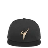 GIUSEPPE ZANOTTI LEATHER AND FABRIC HAT WITH METAL SIGNATURE KENNETH,EAU801500601