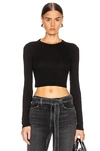 Cotton Citizen The Verona Ribbed Cotton-blend Top In Jet Black
