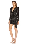 GIVENCHY PLEATED BOW WRAP DRESS,GIVE-WD105