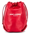 SAINT LAURENT SAINT LAURENT TEDDY POUCH CHAIN BAG IN RED,SLAU-WY1077