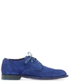 OFFICINE CREATIVE BLUE SUEDE LACE-UP SHOES,GRAPHIS001