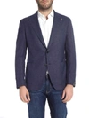 Tagliatore Single-breasted Virgin Wool-blend Blazer In Blue