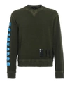 DSQUARED2 GREEN COTTON SWEATSHIRT,S74GU0296S25030703