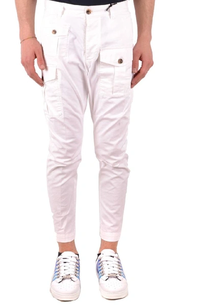 Dsquared2 Men's White Cotton Pants