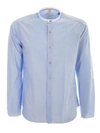 LEQARANT LEQARANT MEN'S LIGHT BLUE COTTON SHIRT,FF0DQZUB1CELESTE 43