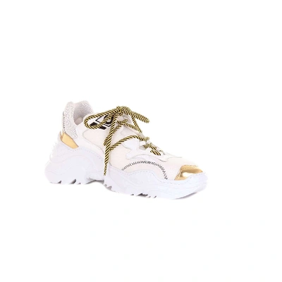 N°21 Gold Fabric Trainers