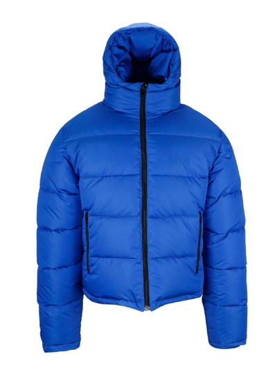 Balenciaga Slim-fit Quilted Ripstop Hooded Jacket In Blue